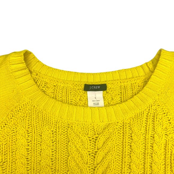 J. Crew Yellow Cable Knit Sweater - Picture 9 of 10